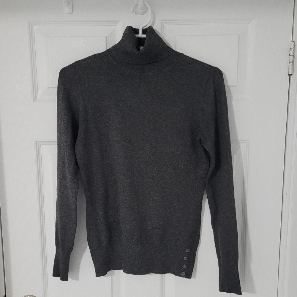 Le Chateau, Charcoal Gray Turtleneck Sweater, Size S